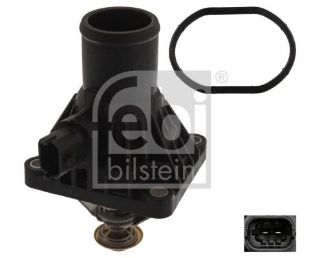 TERMOSTAT KOMPLE  ASTRA J INSIGNIA  CRUZE ASTRA H  1.6  A16XER  A16LET  (PLASTIK) resmi