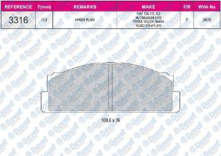 FREN BALATASI ÖN WVA 20073 M131 DOĞAN ŞAHİN KARTAL 10/74-12/86 resmi