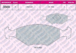 FREN BALATASI ÖN WVA 21193 FIAT PALİO SİENA 1.4 resmi