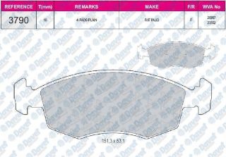FREN BALATASI ÖN WVA 20907 FIAT DOBLO <-02 resmi