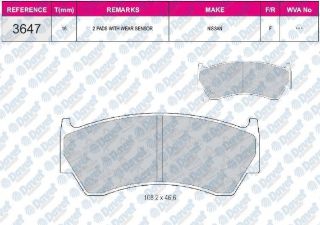 FREN BALATASI ÖN TOYOTA HİLUX NİSSAN ALMERA 1.4 1.6 2.0 95=> resmi
