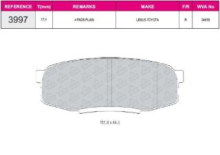FREN BALATASI ARKA WVA24653 LAND CRUISER 09-12 resmi