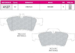 FREN BALATASI ARKA WVA 23334 MERCEDES E SERISI  W211 CLS C219 CLS 280 300 350 500 550 CLS 320CDI  2005-> resmi