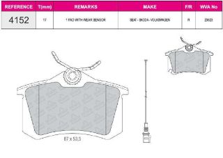 FREN BALATASI ARKA FISLI VOLKSWAGEN POLO 1.4 1.9 SKODA FABİA SEAT CORDOBA İBİZA 03-09 resmi