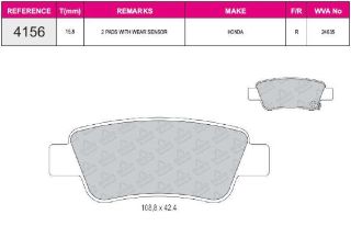 FREN BALATASI ARKA WVA 24635 HONDA CR-V III 2.0 I-VTEC 2.2I CTDI  01/2007-> resmi