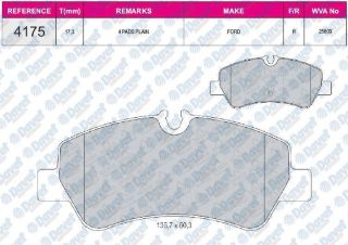 FREN BALATASI ARKA WVA 25603 - 25604 FORD TRANSİT TOURNEO CUSTOM V362-V347-V348 2.2TDCI 2012-> resmi