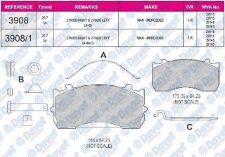 FREN BALATASI ÖN DİSK 26,7 MM  MAN 12.180 resmi
