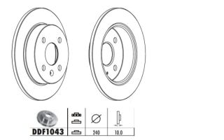 FREN DİSKI ARKA (4D 240MM) ASTRA G  98-   ASTRA H  04- resmi