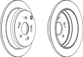 FREN DİSKİ ARKA CRV 01>  DÜZ 305MM resmi