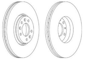 ÖN  FREN DİSKI C5 III 407 DW10BTED4 2.0 16V EXPERT III JUMPY III SCUDO III HAVALI 1.6HDI 2.0HDI HAVA SOGUTMALI resmi