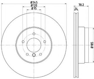 FREN DİSKI (5D 345MM)  BMW E70 F15 F16 E71 08-19 resmi