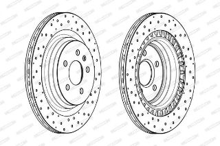 FREN DİSKI ARKA (DELIKLI / HAVALANDIRMALI) GLE-CLASS W166 15>18 ML-CLASS W166 11>15 resmi