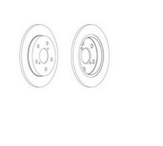 FREN DISKI ARKA DUZ (259-5)-(TOYOTA: COROLLA 07>11 "1.4-1.6 VVTI BENZINLI"/AURIS 07>11 "1.4-1.6 VVTI BENZINLI" ) resmi