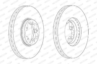 ÖN  FREN DİSKI TRANSİT CUSTOM 12- V362 V363 14- 2.2TDCI CAP:308X33 ARKA TEK TEKER O.CEKER/A.CEKER resmi
