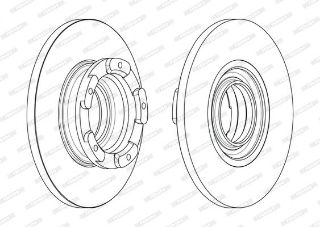 FREN DİSKİ ARKA T.TEKER (308 mm)( FORD : TRANSİT CUSTOM V362 12- V363 14- ) resmi