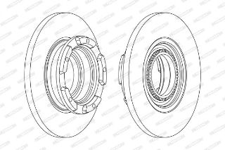 FREN DİSKİ ARKA T.TEKER (288mm)( FORD : TRANSİT CUSTOM V362 12- V363 14- ) resmi