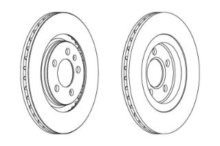 ON FREN DISKI-280×22 5×100 (VW GOLF 92-96  PASSAT 92-97  SEAT TOLEDO 92-99) resmi
