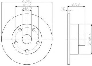 FREN DİSKI  ARKA AUDI A4 1.6, 1.8, 1.8T, 2.4, 2.6, 2.8 resmi