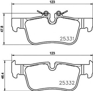 FREN BALATASI ARKA BMW 2 F45 F46 14> BMW X1  F48 15> İ3 ELEKTRİKLİ 13> resmi