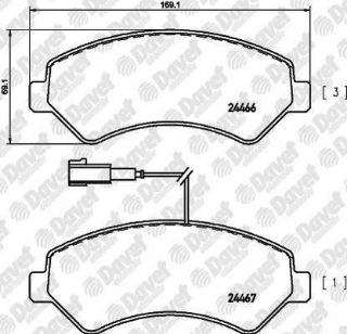 ÖN  FREN BALATASI DUCATO III BOXER III JUMPER III 2.2HDI 3.0HDI CAP:16/20 06- KARSAN JEST FISLI   #### resmi