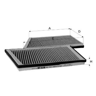 POLEN FİLTRESI KARBONLU W203 02>07 CL203 02>08 S203 01>07 C209 02>09 A209 02>10 resmi