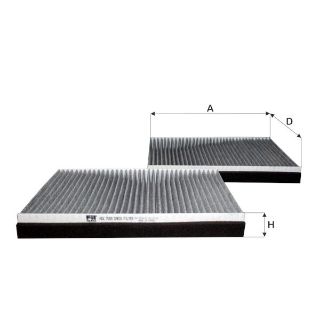 POLEN FİLTRESI 307 00> 308 07> 1007 05> RCZ 10> / C2 03> C3 02> C4 04> DS4 11> KARBONLU resmi