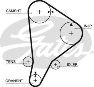 X TRİGER KAYIŞI 130X254 TOYOTA LANDCRUISER 2.4D 8V 84-95 HİLUX 2.4D 83-88 HIACE 2.4D 82- CT resmi