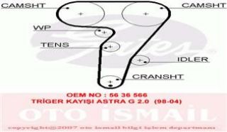 TRİGER KAYIŞI ASTRA G 2.0  98-04 resmi