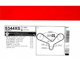 TRİGER KAYIŞI 239X254 AUDI 80 100 A4 A6 A8 2.6 2.8 16V 91-00 CT726 resmi