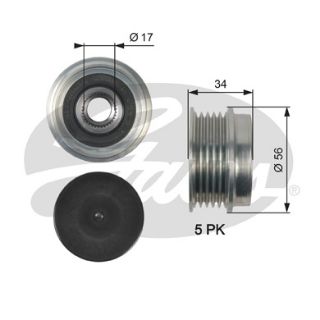 ALTERNATÖR KASNAĞI VOLVO S40 2.4 T5 04-12 C30 2.4 T5 06-12 C70 2.4 T5 06-09 V40 13 V50 07 resmi