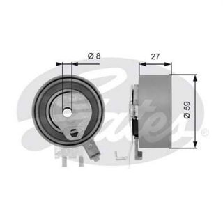 EKSANTRİK GERGİ RULMANI LOGAN 2.0 2.0 16V (95 01) SAFRANE II 2.0 16V 2.5 2.0V (96 00) VOLVOS40 N resmi