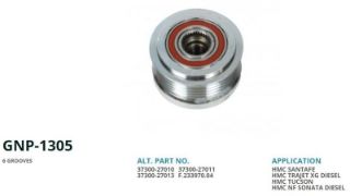 ALTERNATOR KASNAK  HYUNDAI SANTA FE / TUCSON 6 KANAL resmi