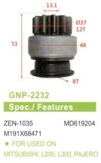 MARŞ DISLISI MİTSUBİSHİ TİP 12 DIS MİTSUBİSHİ L200 L300 PAJERO (DWA 32105 / 151172 / 39204M) resmi