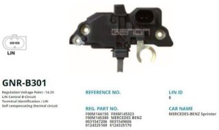 ALTERNATÖR KONJEKTOR BOSCH TİP 12V MERCEDES SPRINTER 2.1 CDI (LIN) resmi