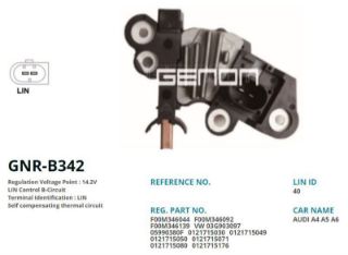 ALTERNATÖR KONJEKTOR BOSCH TİP 12V AUDI A6 - Q7 / SEAT ALHAMBRA / SKODA SUPERB / VOLKSWAGEN PASSAT (LIN) resmi