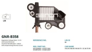 ALTERNATÖR KONJEKTOR BOSCH TİP 12V VOLVO S60 - V40 - V60 - V70 - XC60 - XC70 (LIN 2.0) resmi