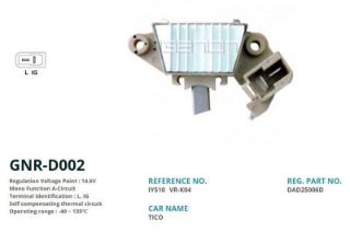 ALTERNATÖR KONJEKTOR DELCO TİP 12V DAEWOO TICO - DAMAS / MERCURY MARINE / KİA 75 AMP DIK FIS (L, IG) resmi