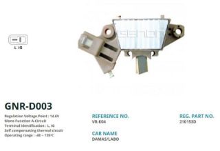 ALTERNATÖR KONJEKTOR DELCO TİP 12V DAEWOO DAMAS 75 AMP YAN FIS (L, IG) resmi