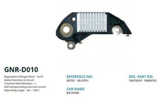 ALTERNATÖR KONJEKTOR DELCO TİP 12V OPEL VECTRA - ASTRA - OMEGA (L) resmi