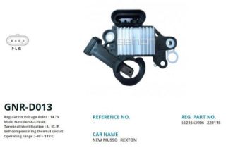 ALTERNATÖR KONJEKTOR DELCO TİP 12V DAEWOO / SSANGYONG / KORANDO - MUSSO EXDI 2.0 4X4/4X2 90 AMP ALT. (L, IG, P) resmi