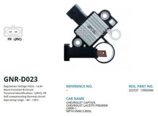 ALTERNATÖR KONJEKTOR DELCO TİP 12V CHEVROLET / OPEL (L(RVC), FR) resmi