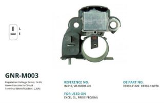 ALTERNATÖR KONJEKTOR 12V HYUNDAİ EXCELL - ELENTRA / MİTSUBİSHİ LANCER (L, I(R)) resmi