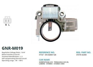 ALTERNATÖR KONJEKTOR 12V HYUNDAİ STAREX CRDI (TERS FIS) YENI MODEL 110 AMP ALT. (L, S) resmi