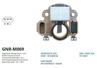 ALTERNATÖR KONJEKTOR MİTSUBİSHİ TİP 12V GM / CHEVROLET / SUZUKİ (A5TA3891) (IG, L) resmi