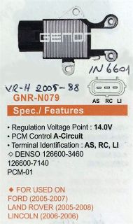 ALTERNATÖR KONJEKTOR DENSO TİP 12V FORD FOCUS - C-MAX - FUSİON - KUGA / MAZDA 3 / VOLVO C70 - S40 -V40 -V50 / LAND ROVER DISCOVERY (AS, RC, LI) resmi