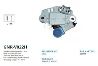 ALTERNATÖR KONJEKTOR VALEO TİP 12V RENAULT TWINGO / LAGUNA / VOLVO 2 FIS (L) resmi