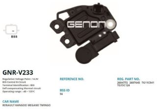 ALTERNATÖR KONJEKTOR VALEO TİP 12V RENAULT KANGOO - MEGANE - TWINGO (BSS) resmi