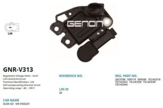ALTERNATÖR KONJEKTOR VALEO TİP 12V AUDI A4 - A5 - Q3 - Q5 / SEAT LEON / SKODA OCTAVIA / VOLKSWAGEN PASSAT (LIN) resmi
