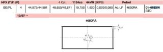 KOL YATAK STD P206-P307-C4-C3 ET3J41.4 16V P106 YM -P206-P306-BİPPER-NEMO-C2-C3 TU3JP / TU3A DELIKLI TİP 01-4163/4 STD resmi