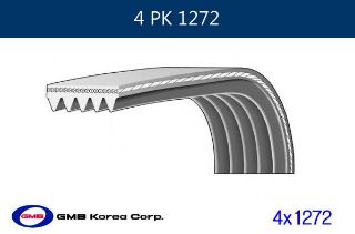 GMB 4PK1272 - ALTERNATÖR KAYIŞI MEGANE 1,6 8V YM resmi